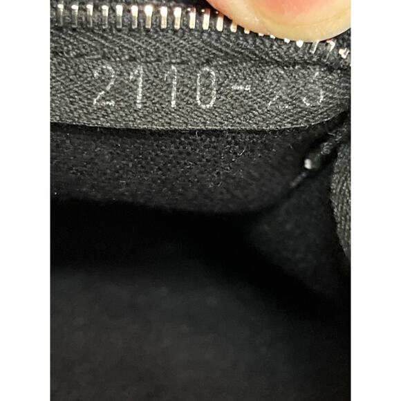 Hermès Fourre Tout PM Canvas Tote Bag Black Gray Striped Handles France - Picture 3 of 15